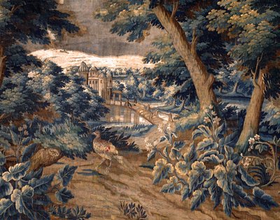 Flamand kárpit. elviselni. 17. század vége – 18. század eleje. A Sint-Walburgakerk Oudenaarde (Dekenij van de Sint-Walburga) templom tulajdona. Részlet. alkotó: Flemish School