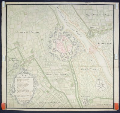 Sas de Gant és a környező területek térképe, 1759 alkotó: Flemish School
