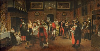 Álarcos vendégek zenészekkel (lásd: 254067) alkotó: Flemish School