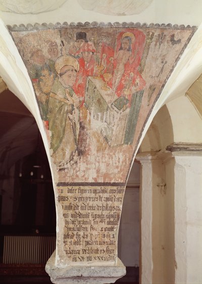 Szent Gergely mise, falfestmény a kriptából alkotó: Flemish School
