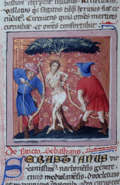 Gen 1111 oldal a Legenda Aurea-ból, Bruges, 1400-10 alkotó: Flemish School