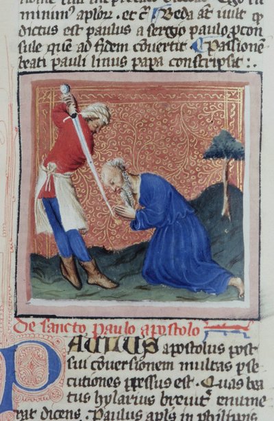 Gen 1111 oldal a Legenda Aurea-ból, Bruges, 1400-10 alkotó: Flemish School