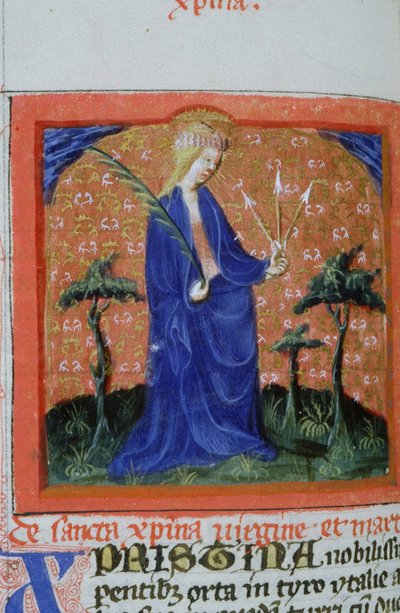 Gen 1111 oldal a Legenda Aurea-ból, Bruges, 1400-10 alkotó: Flemish School