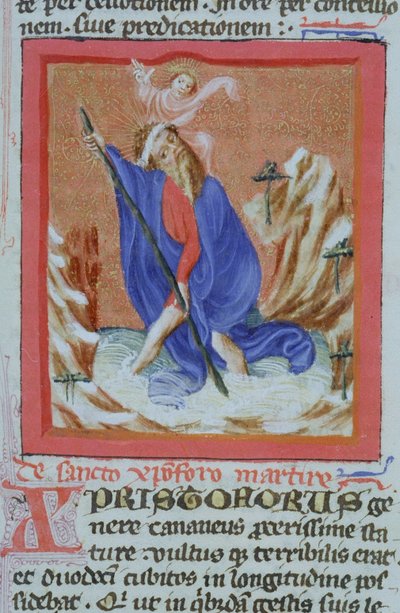 Gen 1111 oldal a Legenda Aurea-ból, Bruges, 1400-10 alkotó: Flemish School