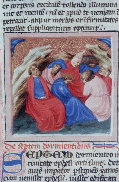 Gen 1111 oldal a Legenda Aurea-ból, Bruges, 1400-10 alkotó: Flemish School