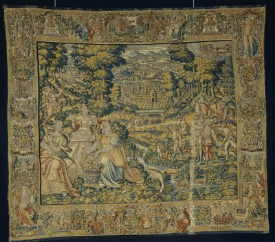Plútó és Proserpina solymászattal, 1600 körül alkotó: Flemish School