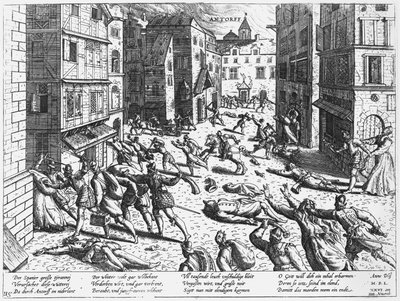 A spanyol düh jelenetei Antorffnál, 1576 alkotó: Flemish School