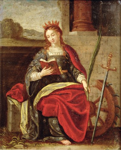 Alexandriai Szent Katalin (olaj, réz) alkotó: Flemish School
