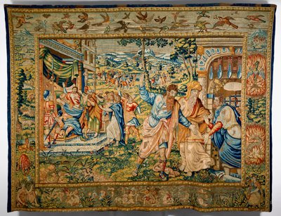 Szent Pál a prédikáció helyéről elűzött Barnabással (textil) alkotó: Flemish School