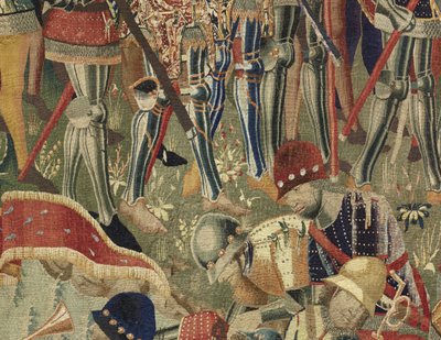 V. Alfonso portugál király hódításait bemutató kárpit (Conquistas de Alfonso V de Portugal), Tournai. Részlet. (Gyapjú és selyem) alkotó: Flemish School