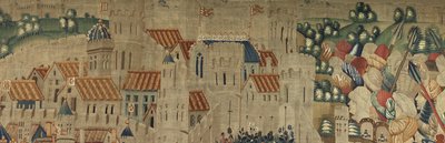 V. Alfonso portugál király hódításait bemutató kárpit (Conquistas de Alfonso V de Portugal), Tournai. Részlet. (Gyapjú és selyem) alkotó: Flemish School