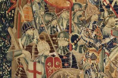 V. Alfonso portugál király hódításait bemutató kárpit (Conquistas de Alfonso V de Portugal), Tournai. Részlet. (Gyapjú és selyem) alkotó: Flemish School