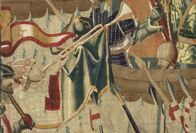 V. Alfonso portugál király hódításait bemutató kárpit (Conquistas de Alfonso V de Portugal), Tournai. Részlet. (Gyapjú és selyem) alkotó: Flemish School