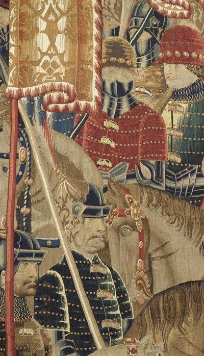 V. Alfonso portugál király hódításait bemutató kárpit (Conquistas de Alfonso V de Portugal), Tournai. Részlet. (Gyapjú és selyem) alkotó: Flemish School