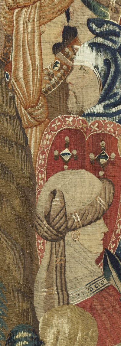 V. Alfonso portugál király hódításait bemutató kárpit (Conquistas de Alfonso V de Portugal), Tournai. Részlet. (Gyapjú és selyem) alkotó: Flemish School