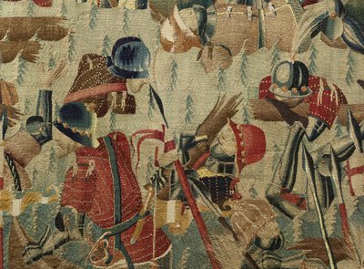 V. Alfonso portugál király hódításait bemutató gobelin (Conquistas de Alfonso V de Portugal), Tournai. Részlet. (Gyapjú és selyem) alkotó: Flemish School