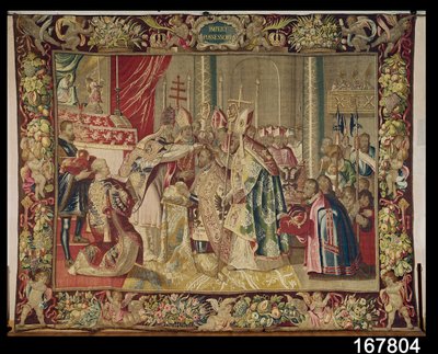 V. Károly koronázása (1500-58) Charles Quint kárpitja című filmből, 1630-40 körül alkotó: Flemish School