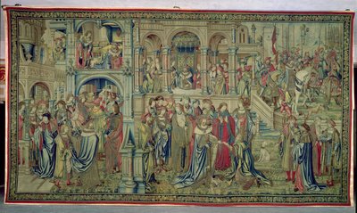 A gyermek és a király halála győzelmet ígér, Dávid és Betsabé kárpitja, 1510-1515 alkotó: Flemish School