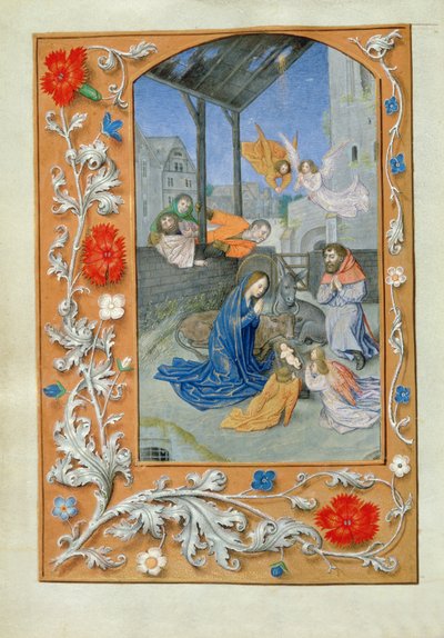 Születés, 1480 körül (pergamen) alkotó: Flemish School