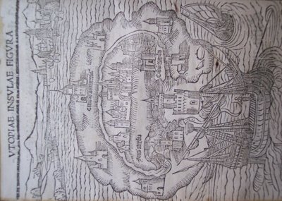 Az utópia címlapja, Thomas More, Leuven 1516 alkotó: Flemish School