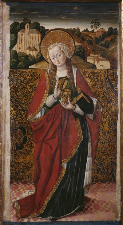 Triptichon, Szent Mária Magdolna, jobb oldali tábla (lásd még: 345909, 345910) alkotó: Flemish School