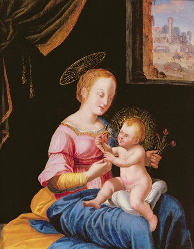 Szűz és gyermek Egyiptomba menekülve alkotó: Flemish School