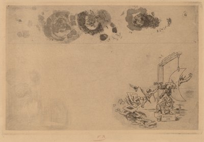Belga határ, Bill of Disorder Frontiere de Belgique. Billet a Desordre, 1871. alkotó: Félicien Rops