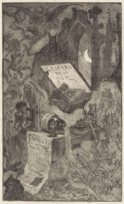 Éjszaka Gáspárd, 1868. alkotó: Félicien Rops
