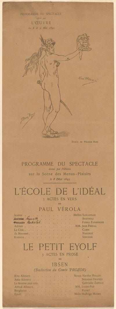 Az ideális iskolája, Le Petit Eyolf, 1895. alkotó: Félicien Rops
