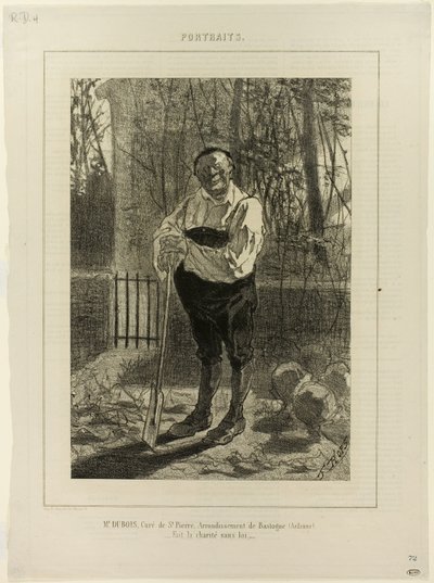 Monsieur Dubois, St. Pierre lelkészének portréja... alkotó: Félicien Rops
