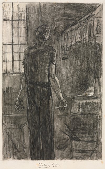 Az akasztott ember a kovácsműhelyben alkotó: Félicien Rops