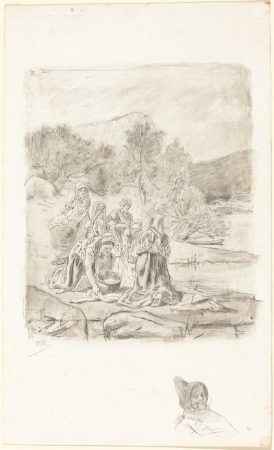 Mosónők, 1884-1887 körül. alkotó: Félicien Rops