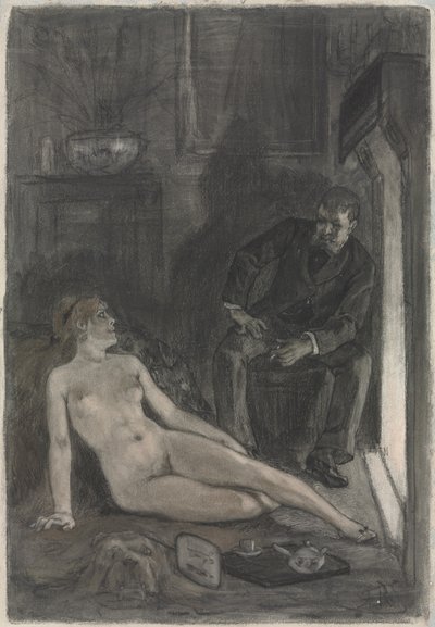 Téli este, utolsó harmada 19. század. alkotó: Félicien Rops