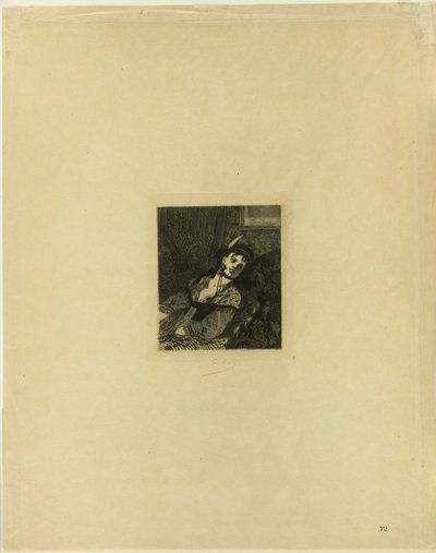 Nő skót kalapban alkotó: Félicien Rops