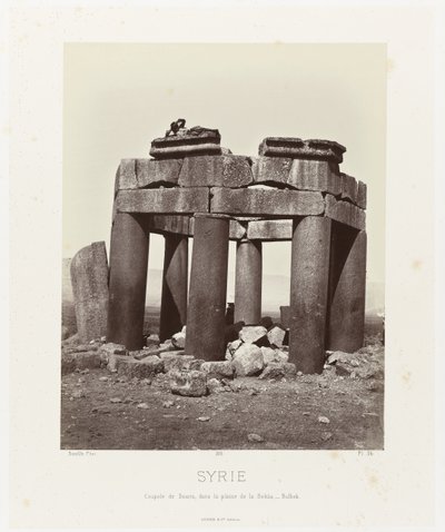 Man, qubba van Douris, nabij Baalbek Szíria. Douris kupola, a Bekàa-síkságon - Balbek (cím a tárgyon) Ókori építészet: Egyiptom, Görögország, Kis-Ázsia: Fotóalbum (sorozat címe) alkotó: Félix Bonfils