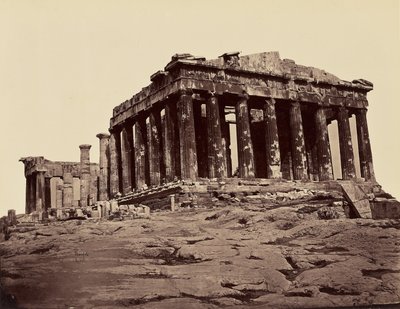 Parthenon, pris des propylees - Athéné. [Északról - nyugatról] alkotó: Félix Bonfils