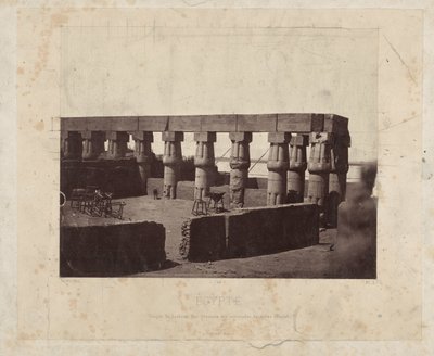 Restanten van de Luxortempel Luxori templom, a középső oszlopsorok általános képe (Théba) (cím a tárgyon) Egyiptom (sorozat címe az objektumon) alkotó: Félix Bonfils