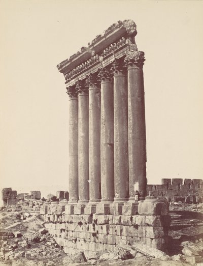 A Nap temploma Baalbecben, kb. 1870. alkotó: Félix Bonfils