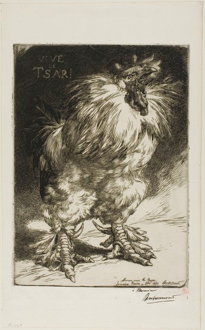 Éljen a cár! alkotó: Félix Henri Bracquemond