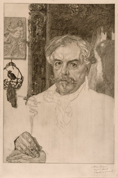 Edmond de Goncourt portréja alkotó: Félix Henri Bracquemond