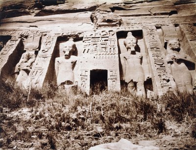 Abou-Semblil, Petit Speos, a homlokzat központi része, 1853-54 körül alkotó: Félix Teynard