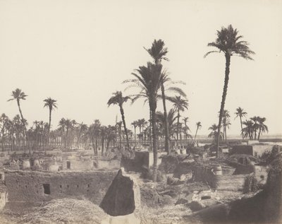 Abaziz, Egy arab falu belseje, 1851-52, nyomtatva 1853-54. alkotó: Félix Teynard