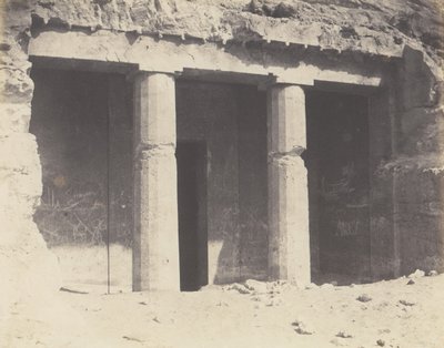 Béni-Haçan, Hypogean Architecture – Névothph sírja, 1851-52, nyomtatva 1853-54. alkotó: Félix Teynard