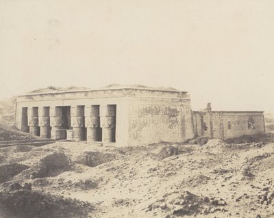 Dendera Tentyris, Athor temploma – Általános nézet, 1851-52, nyomtatva 1853-54. alkotó: Félix Teynard