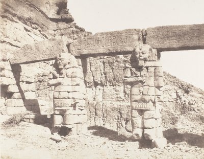 Djerf-Hocein Tutzis, Hemi-Spéos, a Külső Párt kolosszai, 1851-52, nyomtatva 1853-54. alkotó: Félix Teynard