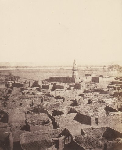 Edfu, A város általános aspektusa a Py... központi platformjáról nézve, 1851-52, nyomtatva 1853-54. alkotó: Félix Teynard