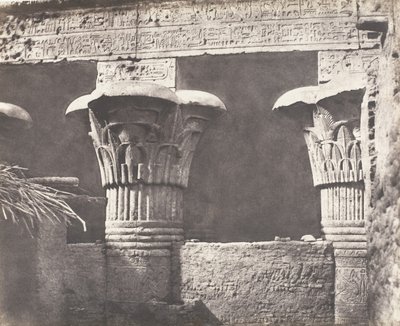 Esneh Latopolis, Construction Ensablée - Architrave, Futs, et Chapit..., 1851-52, nyomtatva 1853-54. alkotó: Félix Teynard