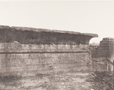 Esneh Latopolis, Sandy Construction - Külső fal - Párkány..., 1851-52, nyomtatott 1853-54. alkotó: Félix Teynard