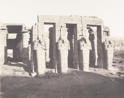 Gournah Thebes, Palais Dit le Memnonium, 1851-52, nyomtatva 1853-54. alkotó: Félix Teynard