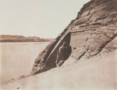 Large Speos – A nézet a Sand Slope II Ramszesz-templomból, Abu Simbel, 1851-1852. alkotó: Félix Teynard